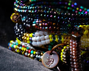 Bracelet Tissé à l'aiguille - Multi & Or - Atelier Pamalaka